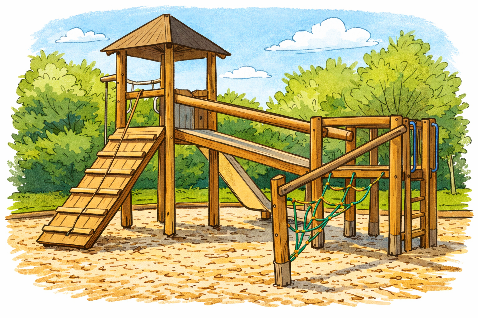 Klettergerüst auf dem Schulhof